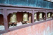 Ladakh - Tikse gompa, prayers wheels